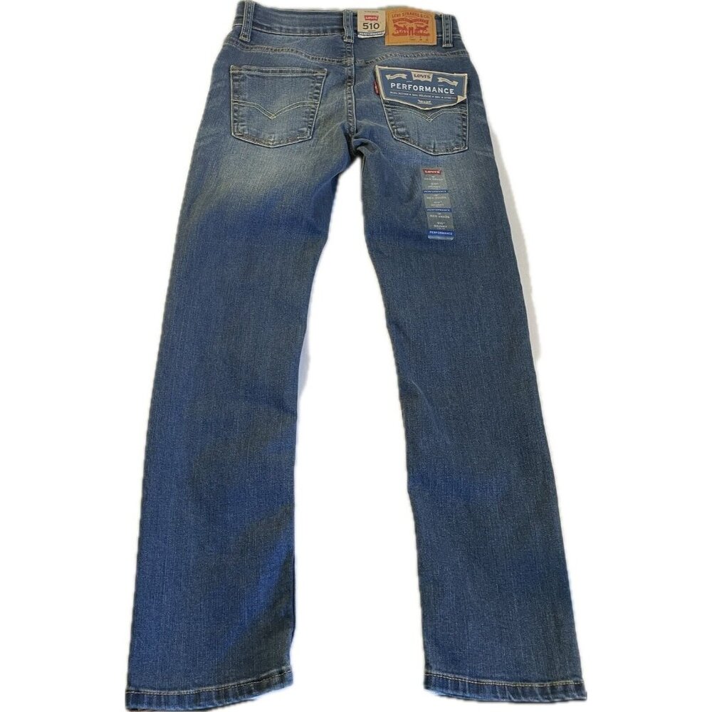 New $48 Levi's 510 Skinny Jeans Blue 365 Performance Boys Tag 12 26x26